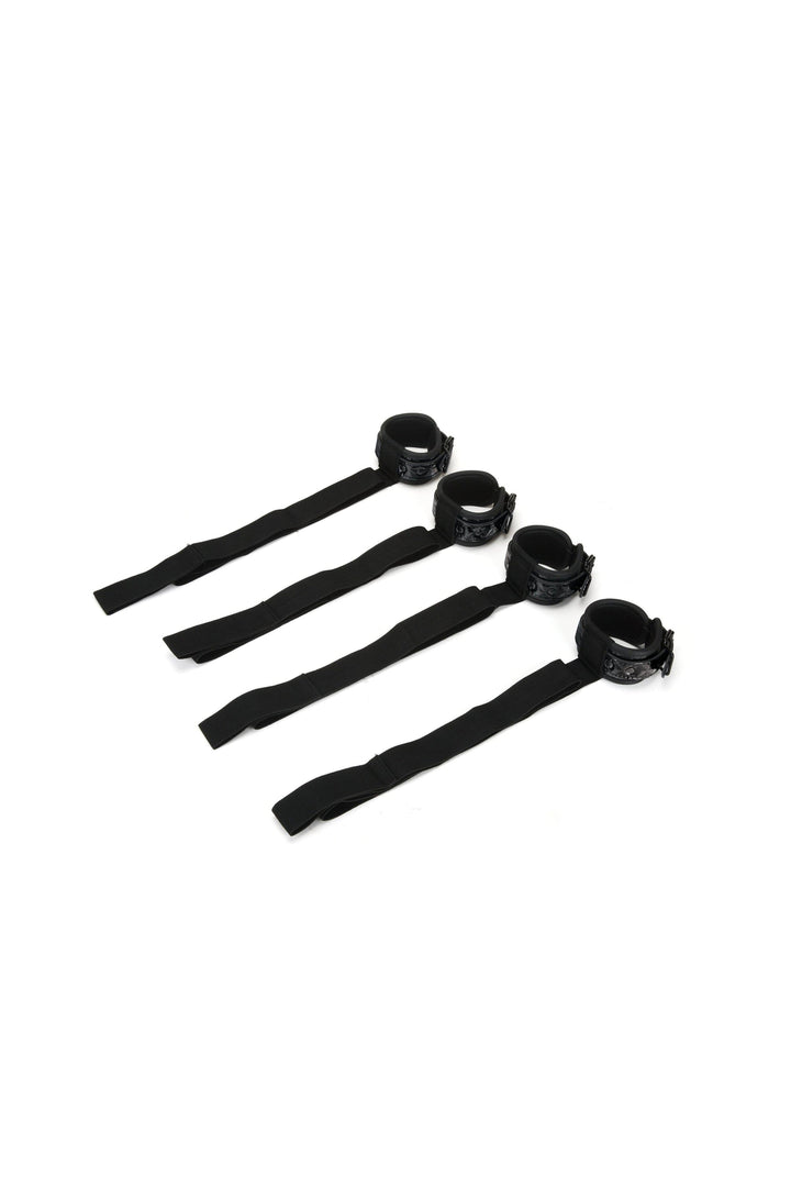 Diamond Textured Bed Ties-Dominatrix Accessories-Whipsmart-Black-O/S-SEXYSHOES.COM