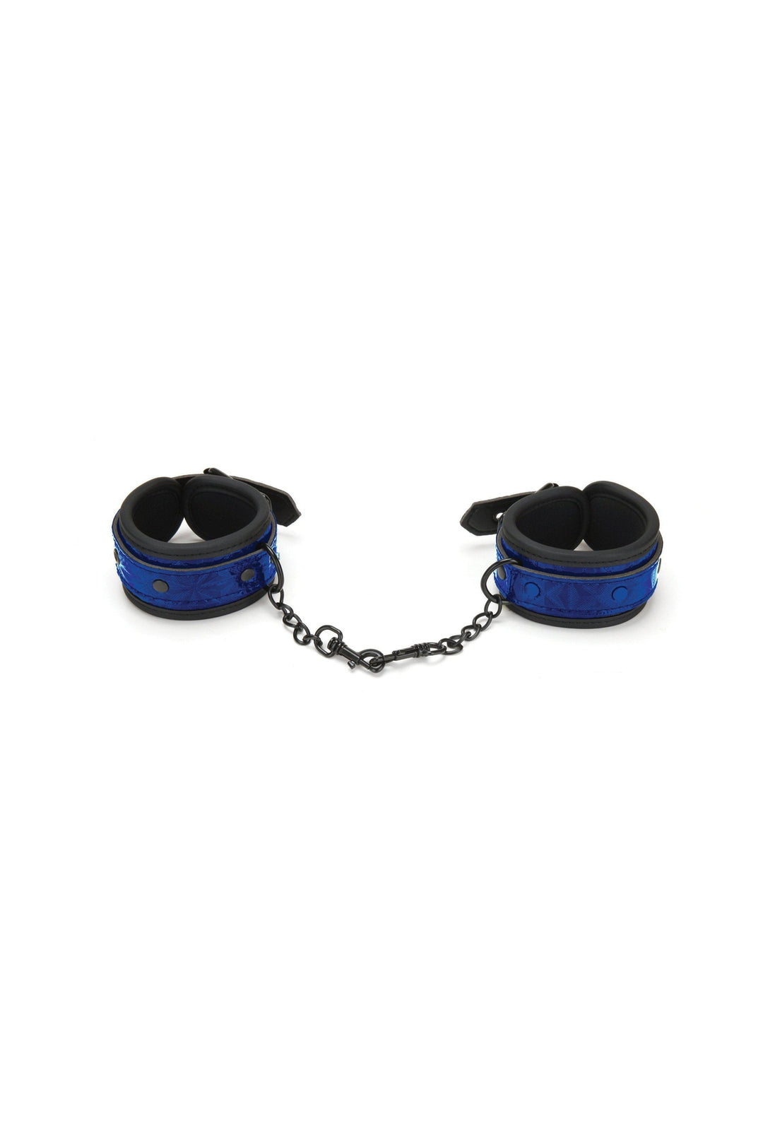 Diamond Textured Buckle Cuffs-Cuffs + Chokers-Whipsmart-Blue-O/S-SEXYSHOES.COM