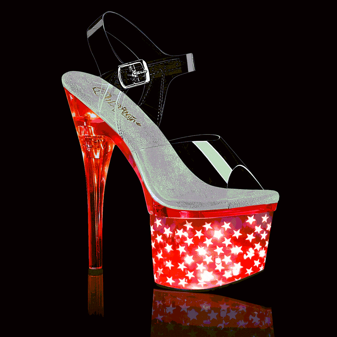 Pleaser Clear Sandals Platform Stripper Shoes | Buy at Sexyshoes.com