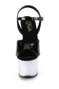 Pleaser DISCOLITE-709 Exotic Sandal in Black Patent