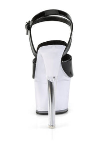 Pleaser DISCOLITE-709 Exotic Sandal in Black Patent