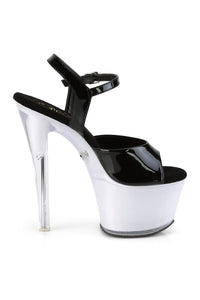 Pleaser DISCOLITE-709 Exotic Sandal in Black Patent