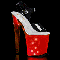 Pleaser DISCOLITE-808 Exotic Sandal in Clear Vinyl from SexyShoes.com
