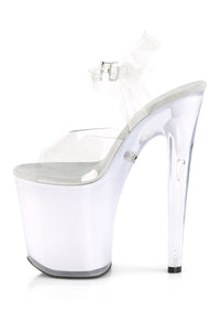 Pleaser DISCOLITE-808 Exotic Sandal in Clear Vinyl