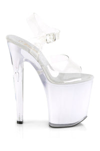 Pleaser DISCOLITE-808 Exotic Sandal in Clear Vinyl