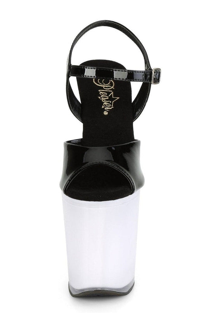 Pleaser DISCOLITE-809 Exotic Sandal in Black Patent