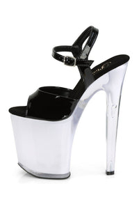Pleaser DISCOLITE-809 Exotic Sandal in Black Patent