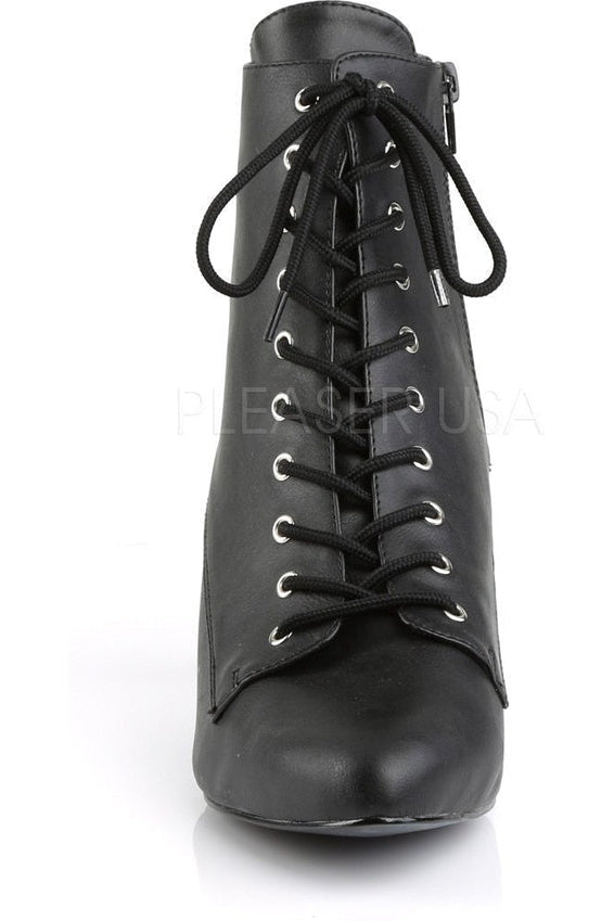 DIVINE-1020 Ankle Boot | Black Faux Leather