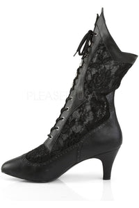 Pleaser Pink Label DIVINE-1050 Knee Boot in Black Faux Leather