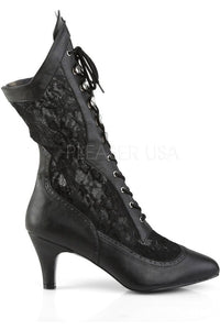 Pleaser Pink Label DIVINE-1050 Knee Boot in Black Faux Leather