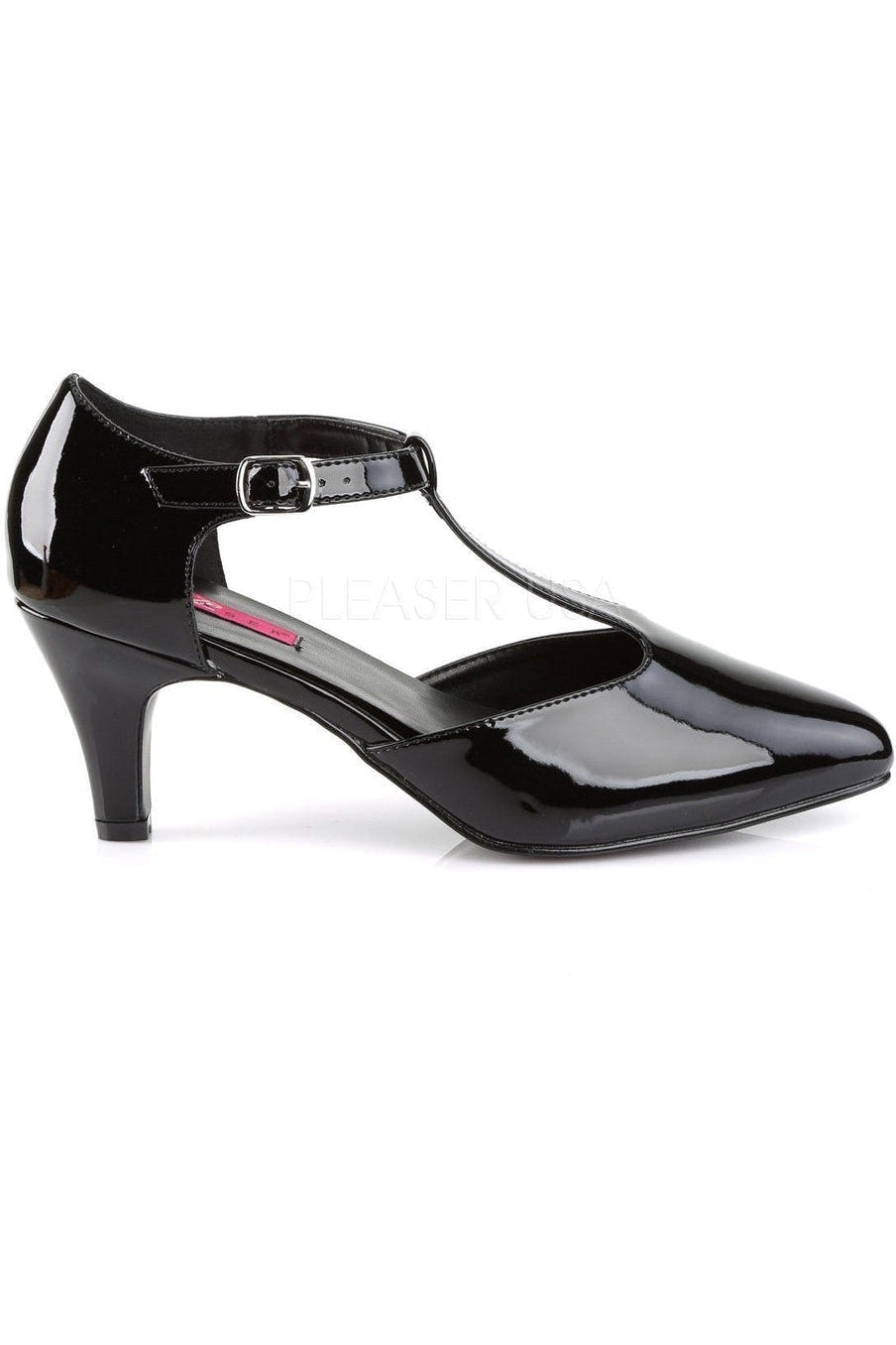 Pleaser Pink Label DIVINE-415 Pump in Black Patent