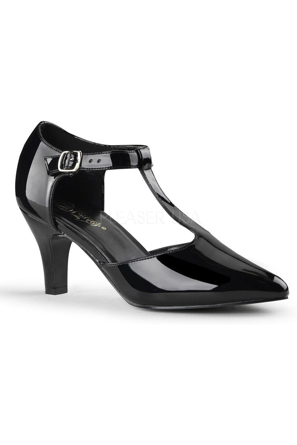 Pleaser Pink Label DIVINE-415 Pump in Black Patent from SexyShoes.com
