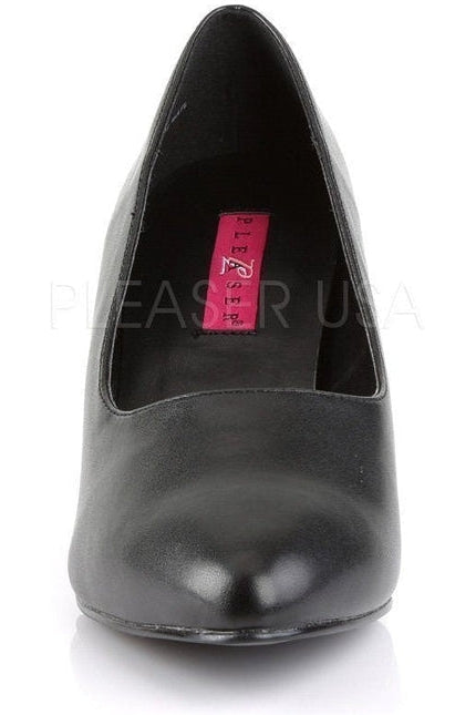 DIVINE-420 Pump | Black Faux Leather-Pleaser Pink Label-Pumps-SEXYSHOES.COM