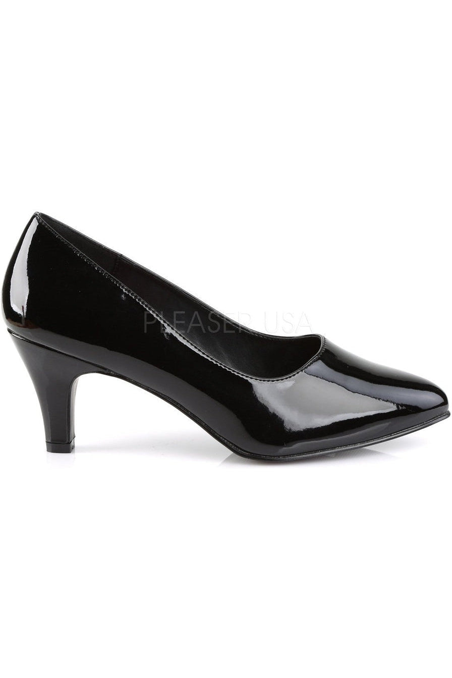 Pleaser Pink Label DIVINE-420 Pump in Black Patent