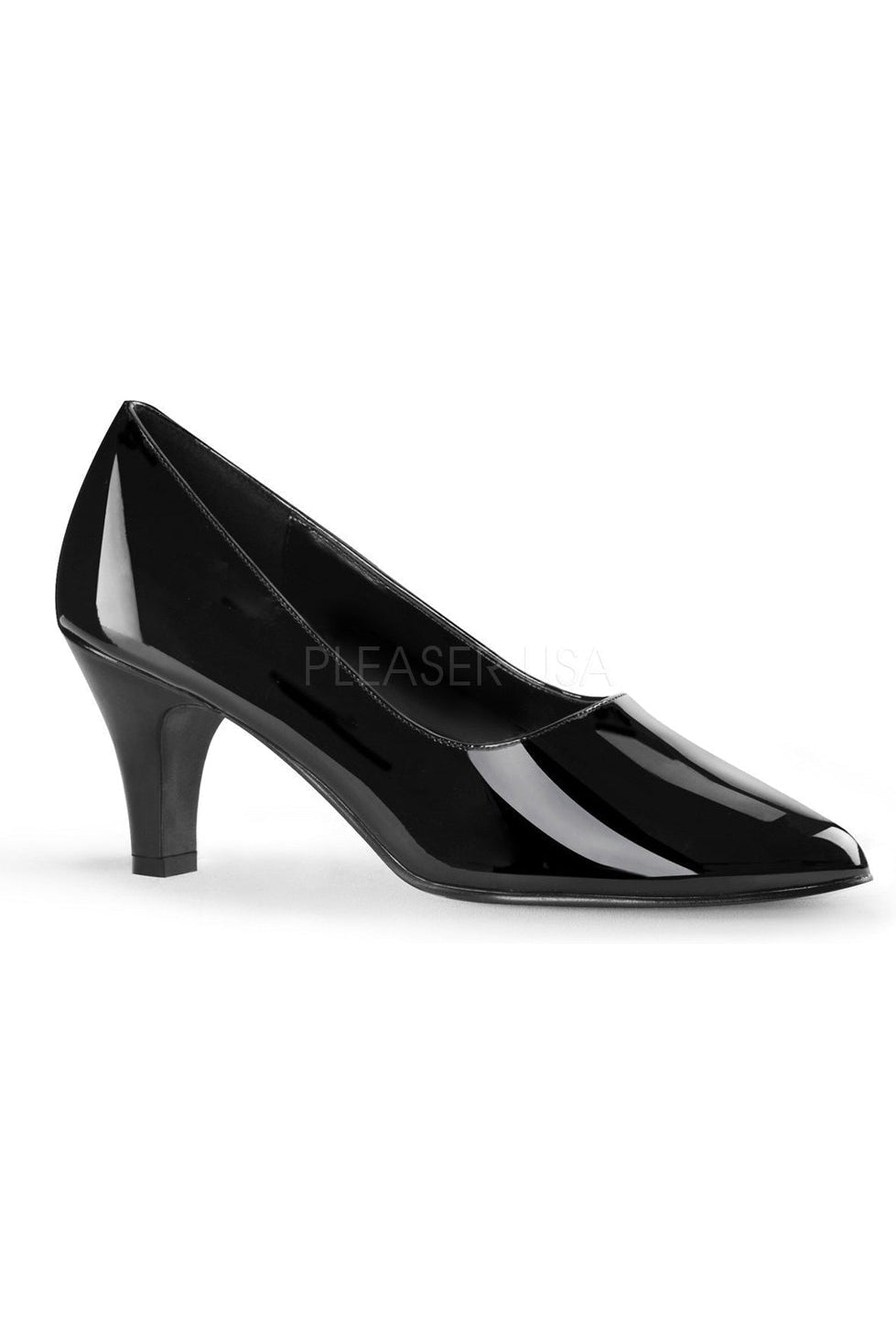 DIVINE-420 Pump | Black Patent-Pleaser Pink Label-Black-Pumps-SEXYSHOES.COM