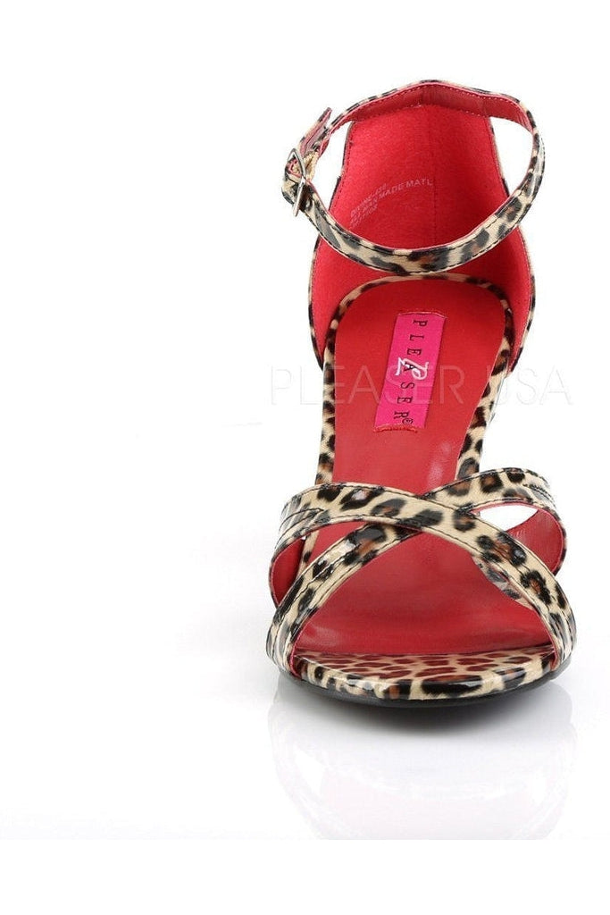 DIVINE-435 Sandal | Cheetah Faux Leather-Pleaser Pink Label-Sandals-SEXYSHOES.COM