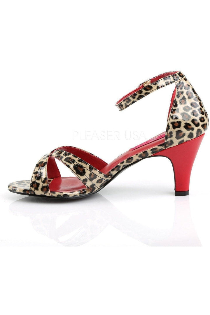 DIVINE-435 Sandal | Cheetah Faux Leather-Pleaser Pink Label-Sandals-SEXYSHOES.COM