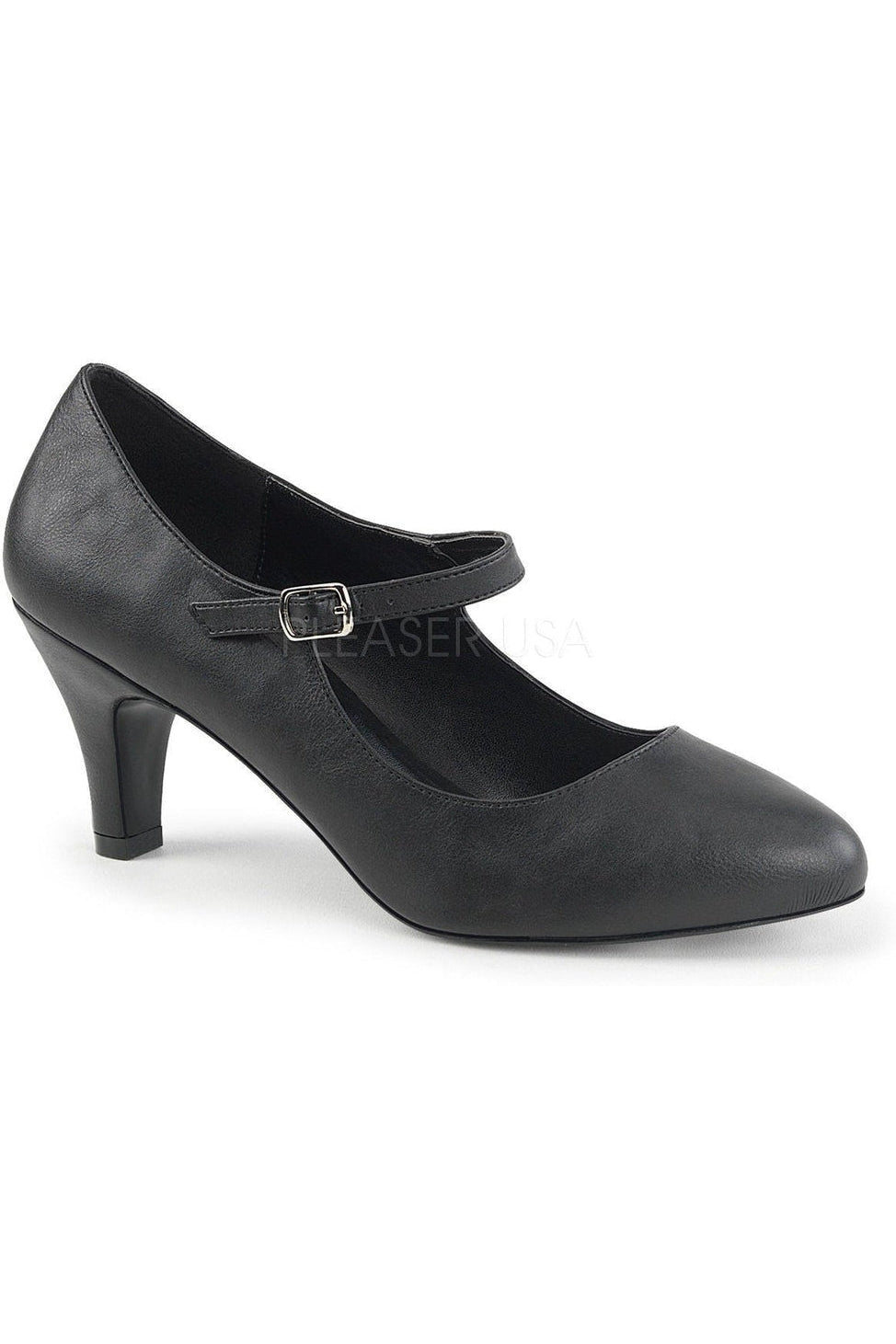 Pleaser Pink Label DIVINE-440 Pump in Black Faux Leather from SexyShoes.com