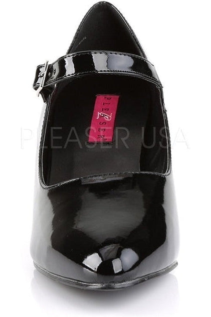 Pleaser Pink Label DIVINE-440 Pump in Black Patent