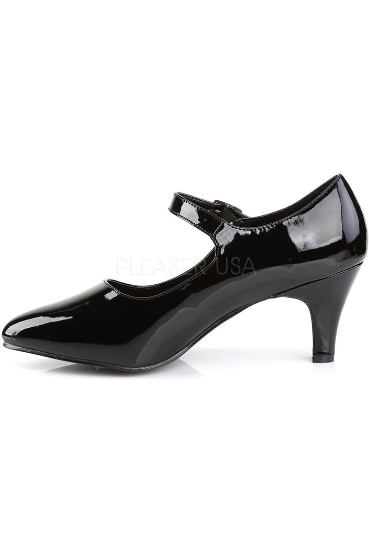 DIVINE-440 Pump | Black Patent-Pleaser Pink Label-Mary Janes-SEXYSHOES.COM