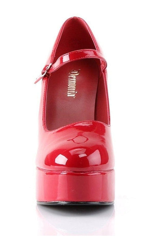 DOLLY-50 Mary Jane | Red Pat Patent-Mary Janes-Demonia-SEXYSHOES.COM