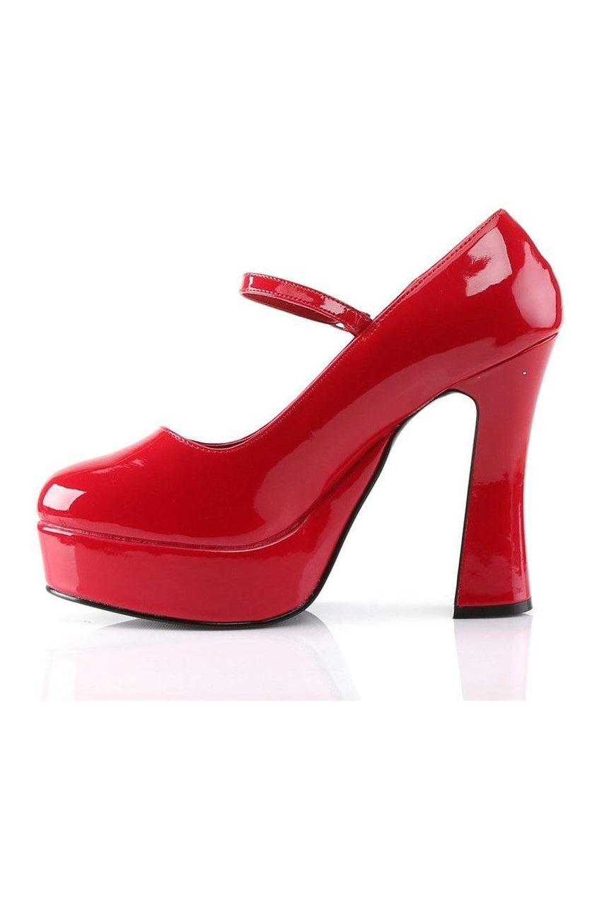 DOLLY-50 Mary Jane | Red Pat Patent-Mary Janes-Demonia-SEXYSHOES.COM