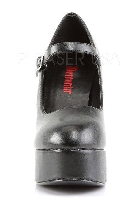 DOLLY-50 Pump  | Black Faux Leather