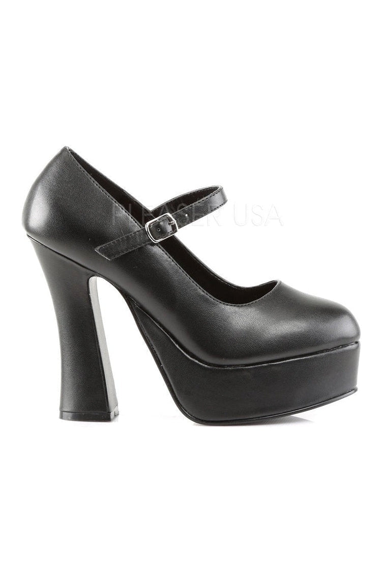 Demonia DOLLY-50 Pump in Black Faux Leather