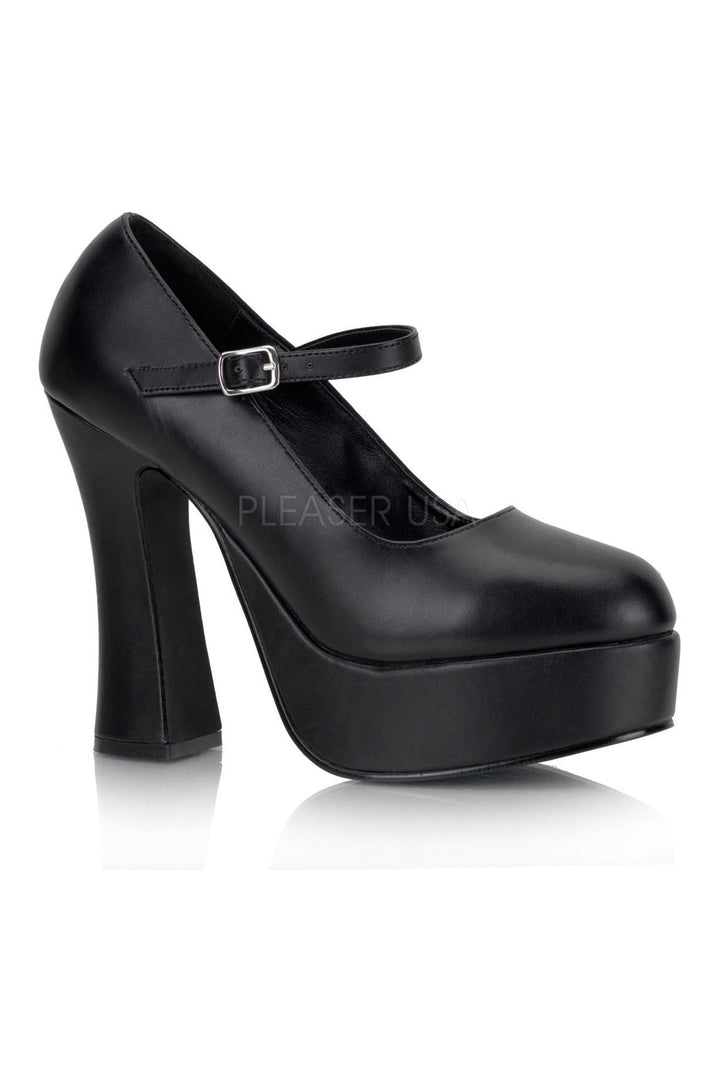 DOLLY-50 Pump | Black Faux Leather-Demonia-Black-Mary Janes-SEXYSHOES.COM