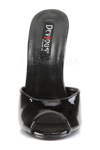Devious DOMINA-101 Mule in Black Patent