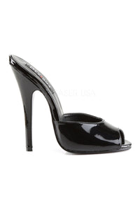 Devious DOMINA-101 Mule in Black Patent