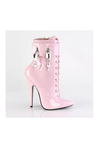 Devious DOMINA-1023 Ankle Boot in Pink Patent