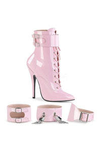 Devious DOMINA-1023 Ankle Boot in Pink Patent from SexyShoes.com