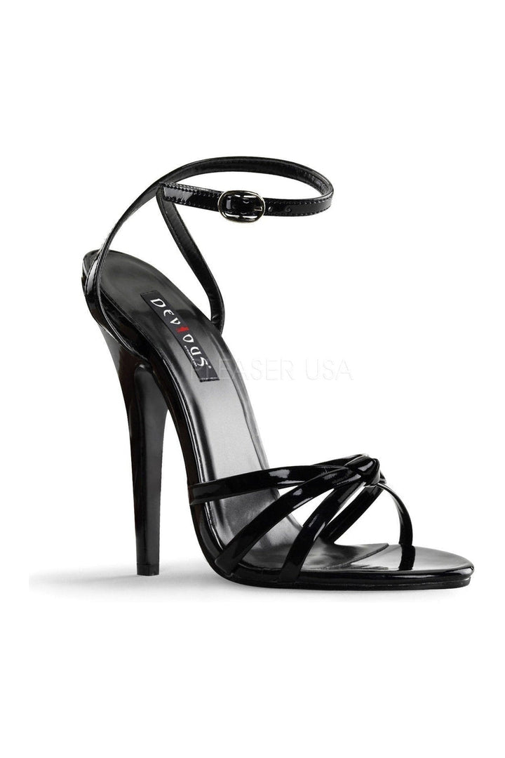 DOMINA-108 Sandal | Black Patent-Devious-Black-Sandals-SEXYSHOES.COM