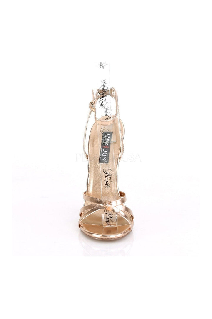 DOMINA-108 Sandal | Rose Gold-Sandals- Stripper Shoes at SEXYSHOES.COM