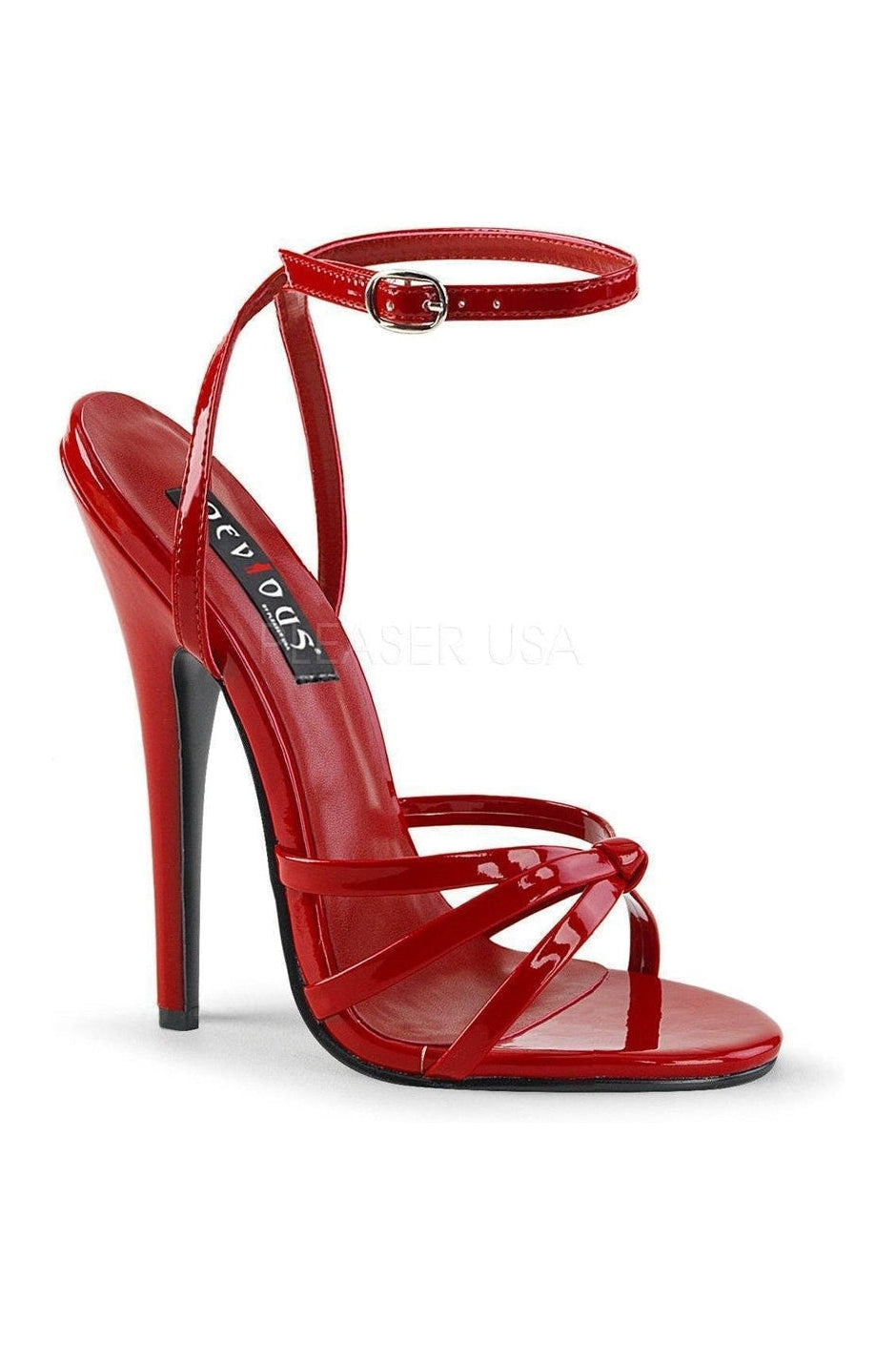 DOMINA-108 Sandal | Red Patent-Devious-Red-Sandals-SEXYSHOES.COM