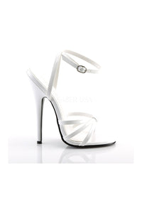 Devious DOMINA-108 Sandal in White Patent