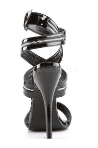 Devious DOMINA-119 Sandal in Black Patent