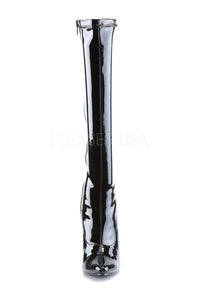 Devious DOMINA-2000 Knee Boot in Black Patent