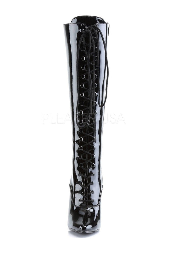 DOMINA-2020 Knee Boot | Black Patent-Devious-Knee Boots-SEXYSHOES.COM
