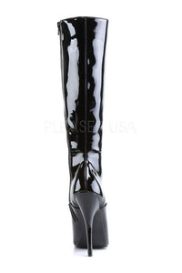 Devious DOMINA-2020 Knee Boot in Black Patent