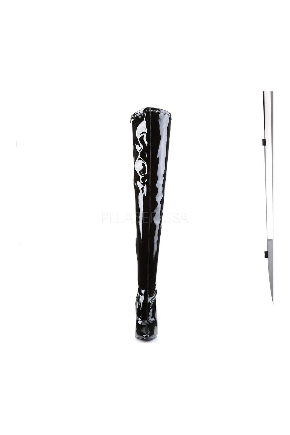 Devious DOMINA-3000 Thigh Boot in Black Patent