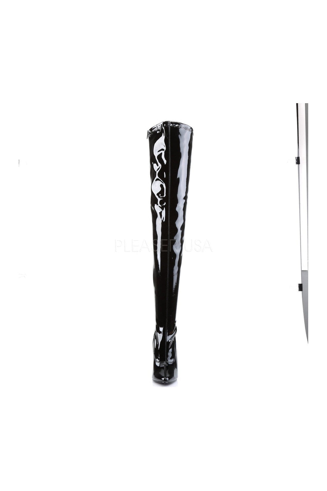 Devious DOMINA-3000 Thigh Boot in Black Patent