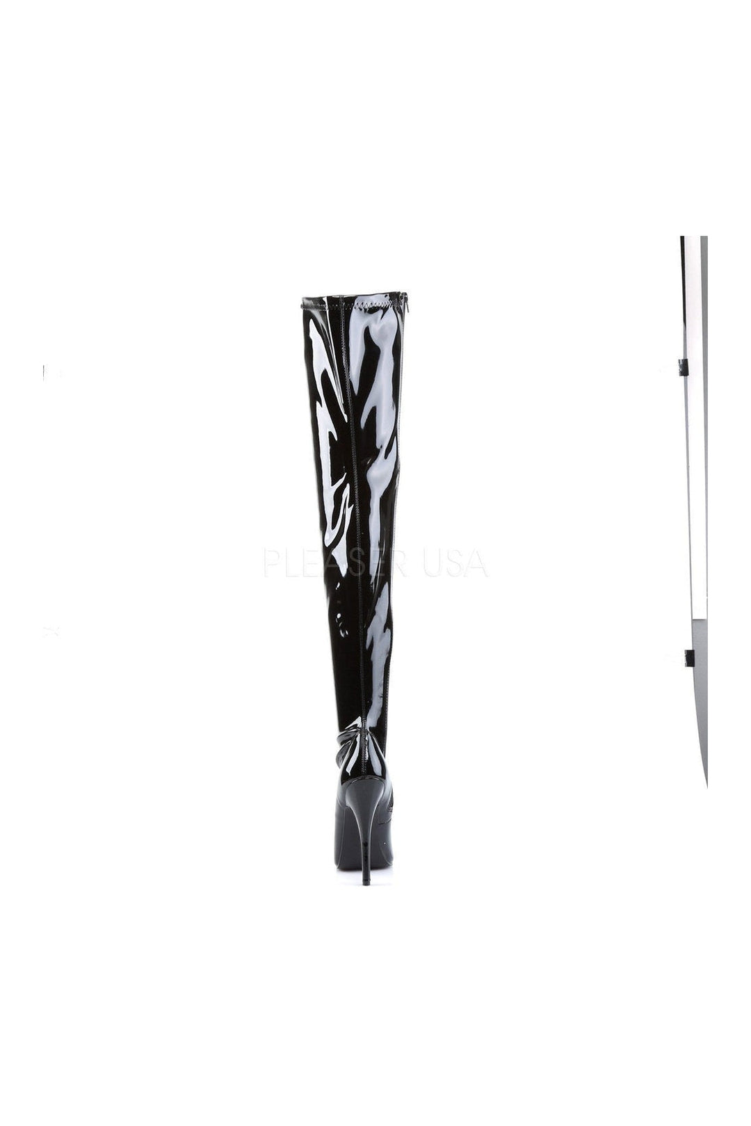 DOMINA-3000 Thigh Boot | Black Patent-Thigh Boots- Stripper Shoes at SEXYSHOES.COM