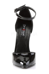 Devious DOMINA-402 Pump in Black Patent
