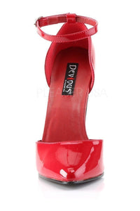 Devious Domina-402 Pump in Red Patent