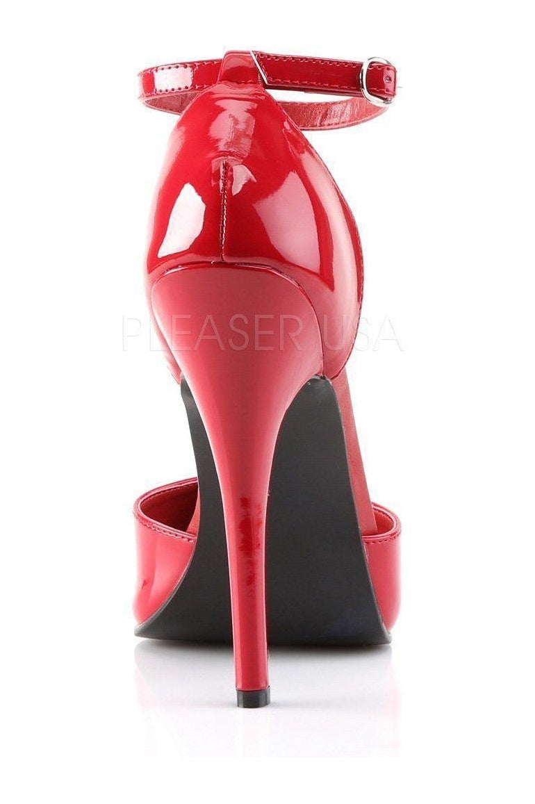 Devious Domina-402 Pump in Red Patent