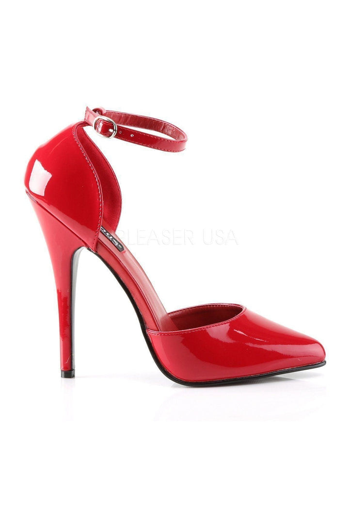 Domina-402 Pump | Red Patent-D'Orsays- Stripper Shoes at SEXYSHOES.COM