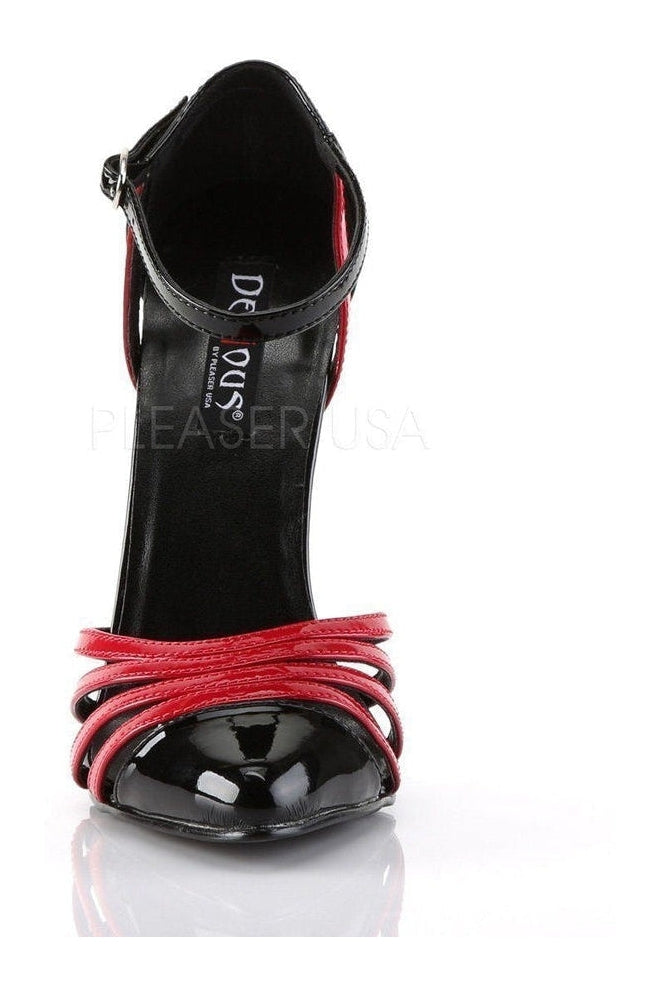 Devious DOMINA-412 Pump in Black Patent
