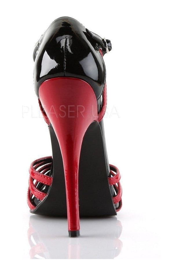 Devious DOMINA-412 Pump in Black Patent